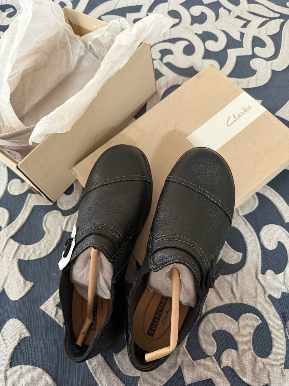 Clarks Black Slip-On